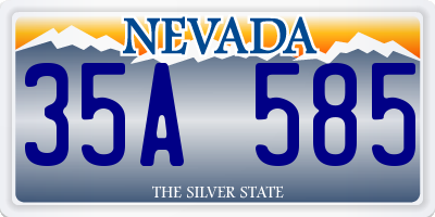 NV license plate 35A585