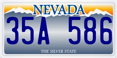 NV license plate 35A586