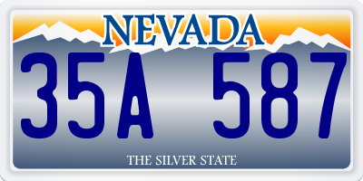 NV license plate 35A587