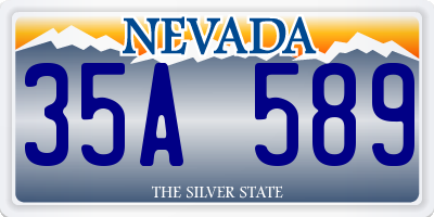 NV license plate 35A589