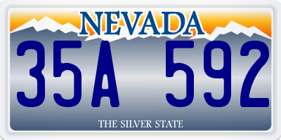 NV license plate 35A592