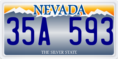 NV license plate 35A593