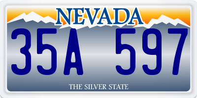 NV license plate 35A597