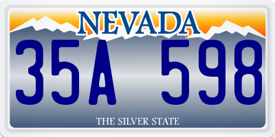 NV license plate 35A598