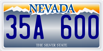 NV license plate 35A600