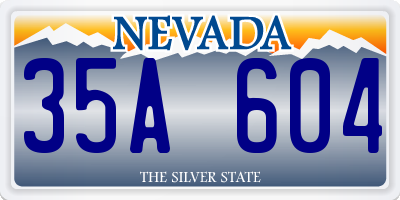 NV license plate 35A604