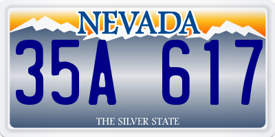 NV license plate 35A617