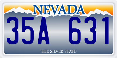 NV license plate 35A631