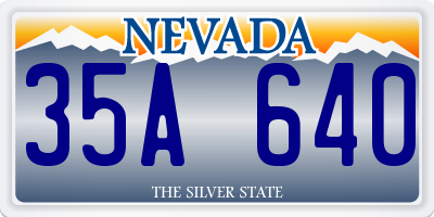 NV license plate 35A640