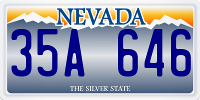 NV license plate 35A646