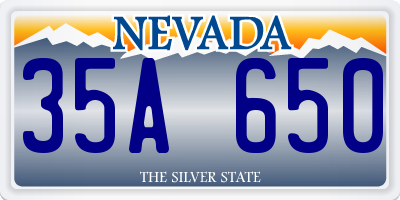 NV license plate 35A650