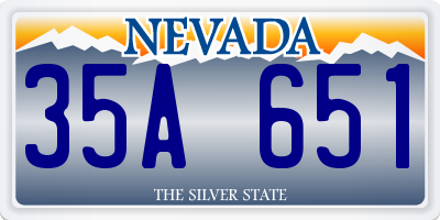 NV license plate 35A651