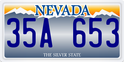 NV license plate 35A653