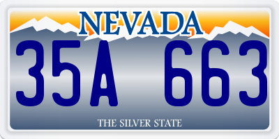 NV license plate 35A663