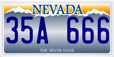 NV license plate 35A666