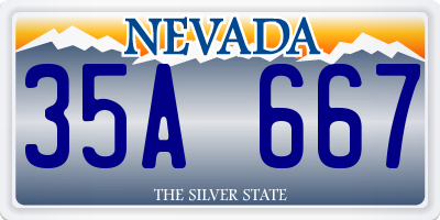 NV license plate 35A667