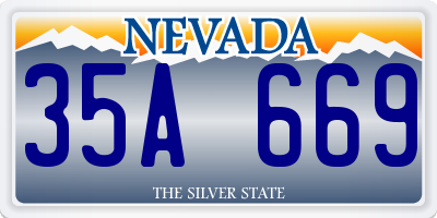 NV license plate 35A669