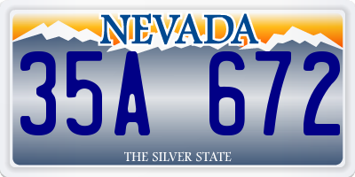NV license plate 35A672