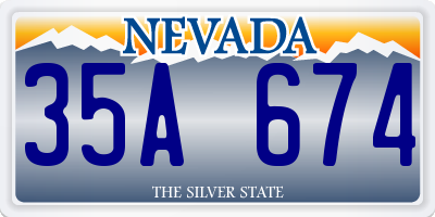 NV license plate 35A674
