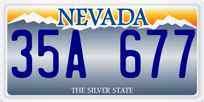 NV license plate 35A677