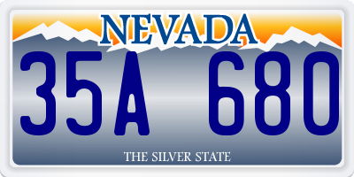 NV license plate 35A680