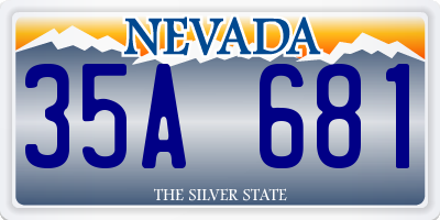 NV license plate 35A681