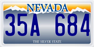 NV license plate 35A684