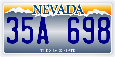 NV license plate 35A698