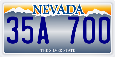 NV license plate 35A700
