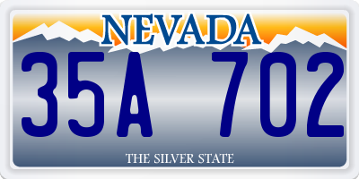 NV license plate 35A702