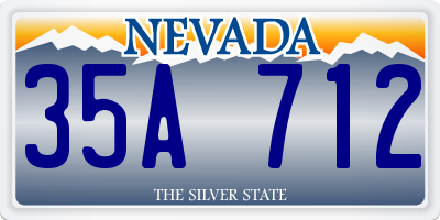 NV license plate 35A712