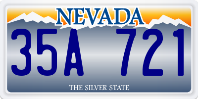 NV license plate 35A721