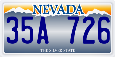 NV license plate 35A726