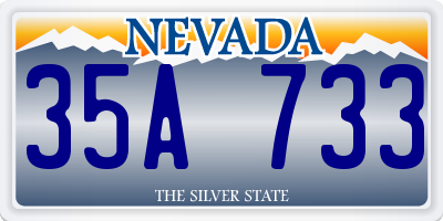NV license plate 35A733