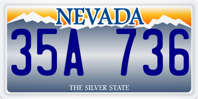 NV license plate 35A736