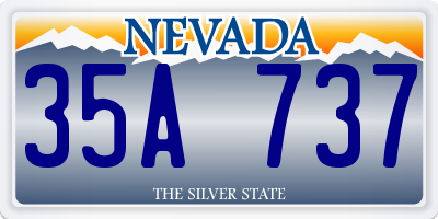 NV license plate 35A737