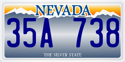 NV license plate 35A738