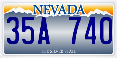 NV license plate 35A740