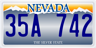 NV license plate 35A742