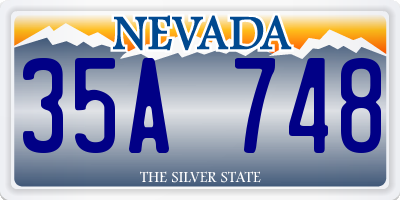 NV license plate 35A748
