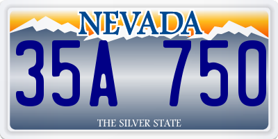 NV license plate 35A750