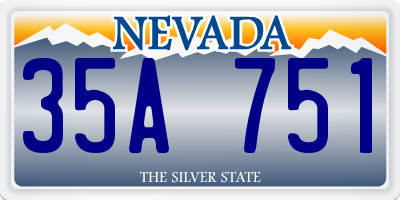 NV license plate 35A751