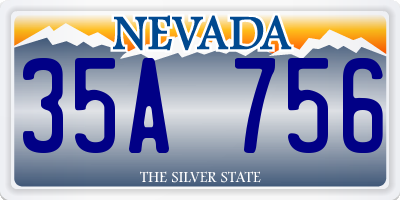 NV license plate 35A756