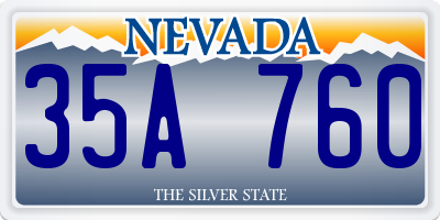 NV license plate 35A760