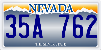 NV license plate 35A762