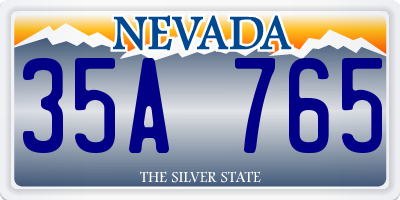 NV license plate 35A765