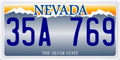 NV license plate 35A769