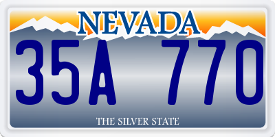 NV license plate 35A770