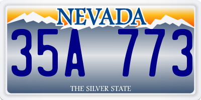 NV license plate 35A773