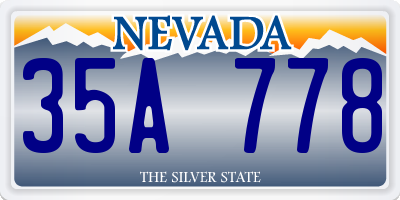 NV license plate 35A778